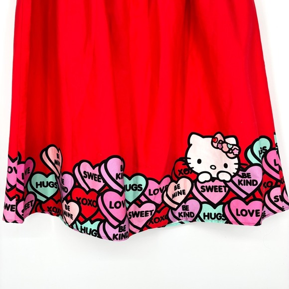 NWT ModCloth X Hello Kitty Skirt Sz 8 Red Pink Candy Hearts Valentine's Day - Picture 10 of 12